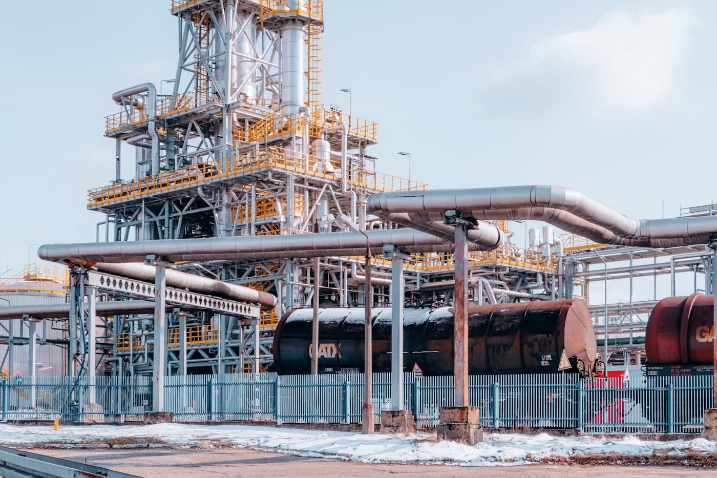 Oil refinery and industrial plant