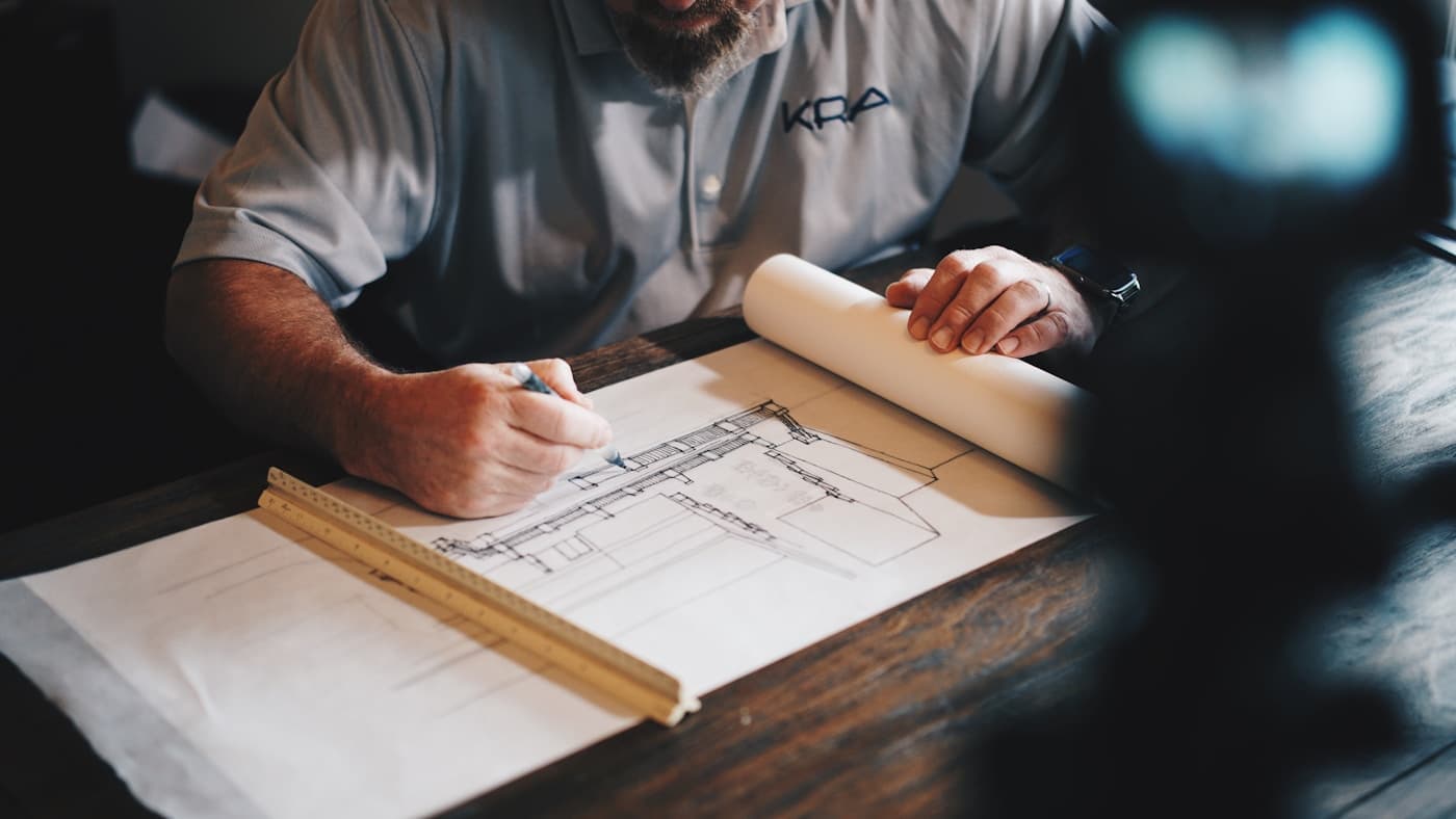Technical blueprints and engineering design drawings